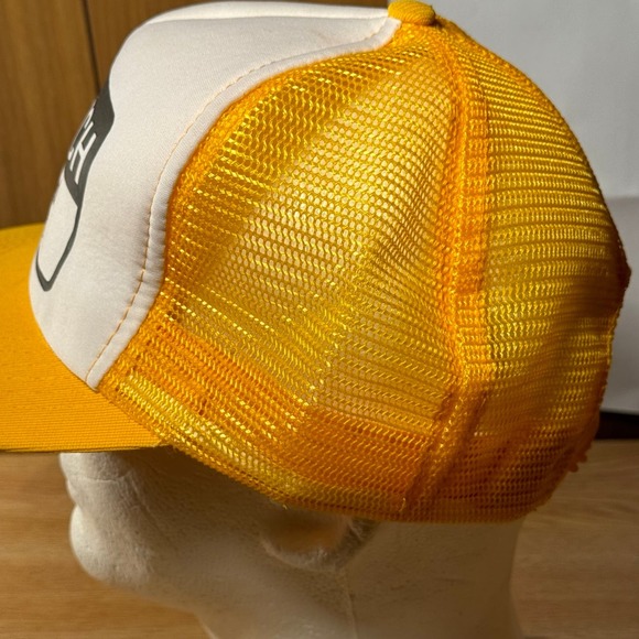 Vintage Bostitch Nails‎ and Staples Trucker Hat Mesh Snapback Yellow - Picture 3 of 7